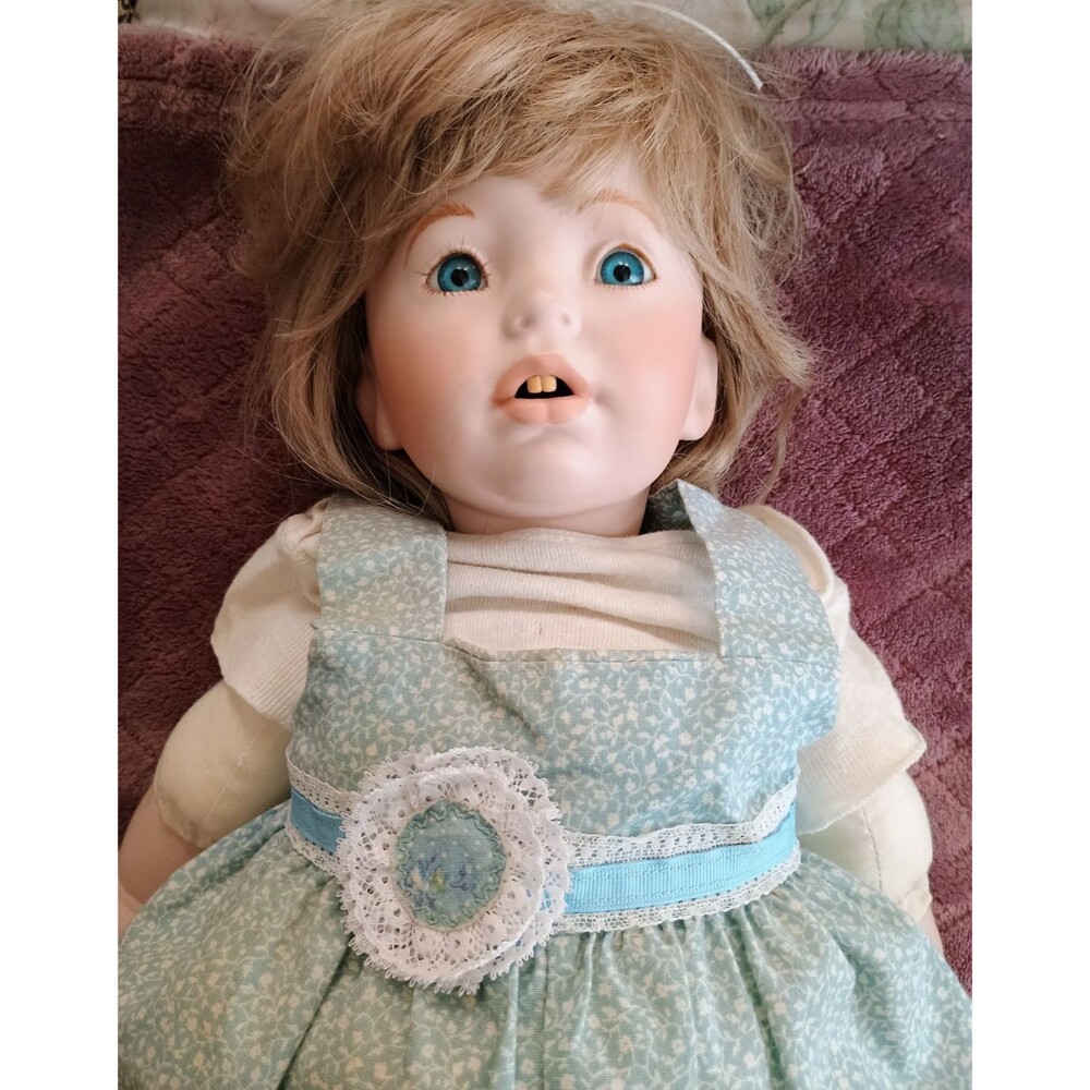 1994 Baby Shay By Rubert 22" Porcelain Doll 2 Front Teeth Weighted
